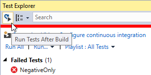 Continuous testing in Visual Studio