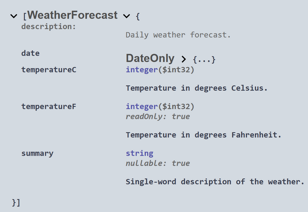 Descriptions from XML comments in OpenAPI