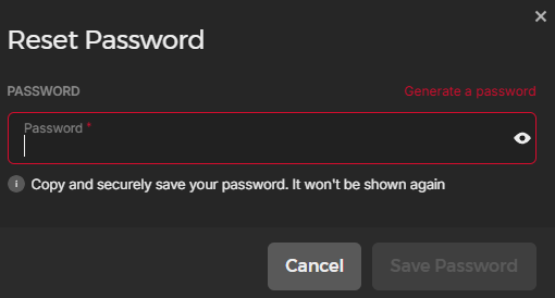 Reset password for Hetzner Storage Box