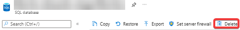 Delete an Azure SQL database in Azure Portal