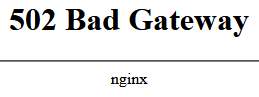 Bad Gateway error in GitHub Codespaces