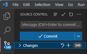 Modified files in Visual Studio Code
