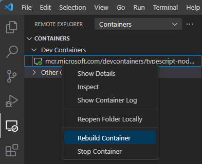 Rebuild container