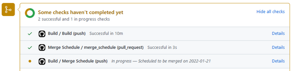 GitHub Pull Request scheduled for merge