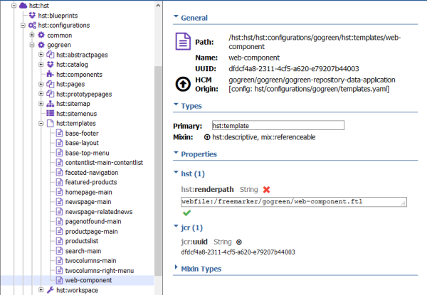 Template registration in the Console