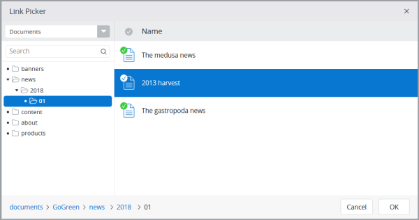 Built-in editor for JcrPath