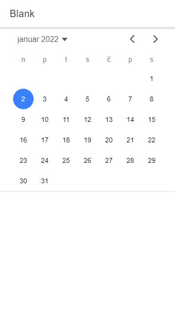 Inline date picker in Ionic 6