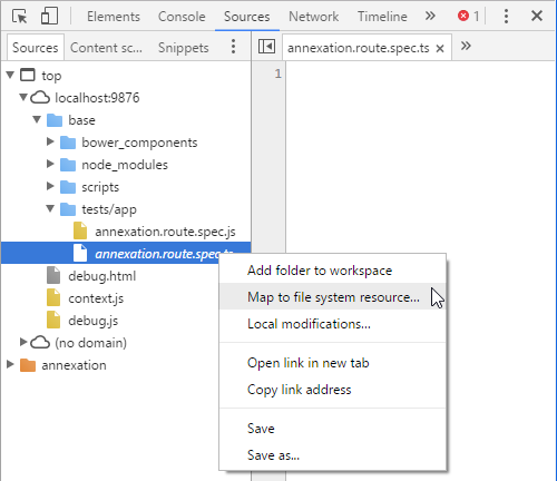 Map to file system resource