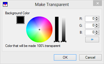 Make Transparent plugin dialog