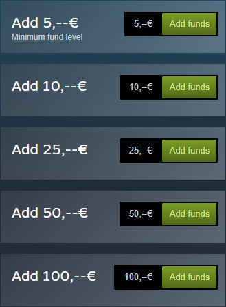 steam wallet price