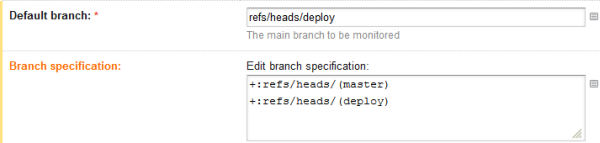 VCS Root Branch Specification