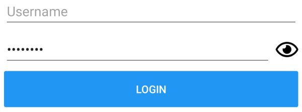 Visibility toggle for password input field