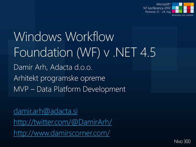 Windows Workflow Foundation (WF) in .NET 4.5